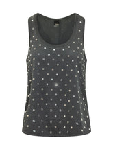 PINKO - Mesh Tank Top with Embellishments - Black - LIDIASHOPPING® - Official Website