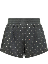 PINKO - Rhinestone Mesh Shorts - Black - LIDIASHOPPING® - Official Website