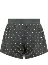 PINKO - Rhinestone Mesh Shorts - Black - LIDIASHOPPING® - Official Website