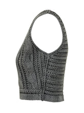 PINKO - Knit Top with Buttons - Grey - LIDIASHOPPING® - Official Website