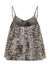 PINKO - Thin Strap Printed Top - Grey - LIDIASHOPPING® - Official Website