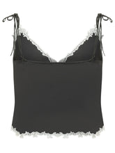 PINKO - Camisole Top with Lace Insert - Black - LIDIASHOPPING® - Official Website