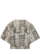 PINKO - Cropped T-shirt with Print and Logo - Beige - LIDIASHOPPING® - Official Website