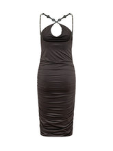 PINKO - Abito Drappeggiato con Spalline - Nero - LIDIASHOPPING® - Official Website