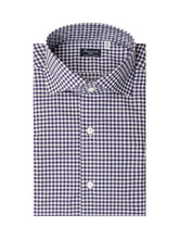 FINAMORE 1925 - Checked Shirt with Classic Collar - Blue - LIDIASHOPPING® - Official Website