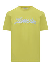 LANVIN - T-shirt a Maniche Corte con Ricamo - Giallo - LIDIASHOPPING® - Official Website