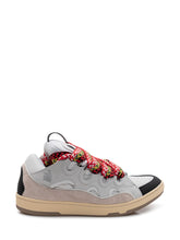 LANVIN - Low Top Sneakers Curb with Multicolor Laces - White - LIDIASHOPPING® - Official Website