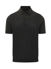 PAOLO PECORA - Polo Maniche Corte con Bottoni - Nero - LIDIASHOPPING® - Official Website