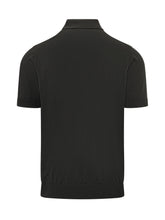 PAOLO PECORA - Polo Maniche Corte con Bottoni - Nero - LIDIASHOPPING® - Official Website