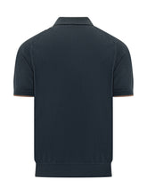 PAOLO PECORA - Argyle Short-Sleeve Polo - Blue - LIDIASHOPPING® - Official Website