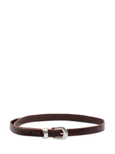 OUR LEGACY - Slim Leather Belt - Brown - LIDIASHOPPING® - Official Website