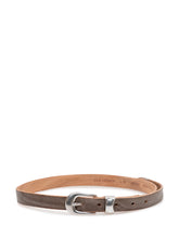OUR LEGACY - Cintura in pelle marrone con fibbia argento - Verde - LIDIASHOPPING® - Official Website