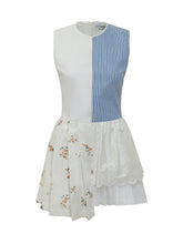 MSGM - Sleeveless Patchwork Dress - White - LIDIASHOPPING® - Official Website
