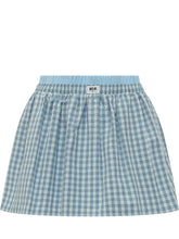 MSGM - Gingham Skirt With Elastic Waist - Blue | Lidia Shopping ® | Official Website