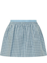 MSGM - Gingham Skirt With Elastic Waist - Blue | Lidia Shopping ® | Official Website