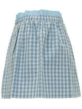 MSGM - Gingham Skirt With Elastic Waist - Blue | Lidia Shopping ® | Official Website