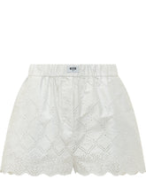 MSGM - Short Ricamati Sangallo - Bianco - LIDIASHOPPING® - Official Website
