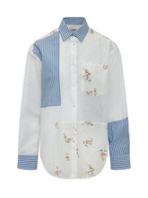 MSGM - Embroidered Patchwork Shirt - White - LIDIASHOPPING® - Official Website
