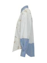 MSGM - Embroidered Patchwork Shirt - White - LIDIASHOPPING® - Official Website
