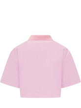 MSGM - Cropped Pique Polo Shirt - Pink - LIDIASHOPPING® - Official Website