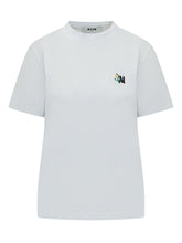MSGM - Logo Embroidery T-Shirt - White - LIDIASHOPPING® - Official Website