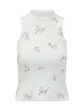 MSGM - Top A Costine Floreale Smanicato - Bianco - LIDIASHOPPING® - Official Website