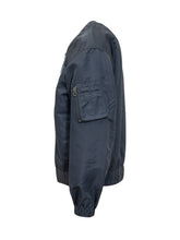 KENZO - Collarless Bomber Jacket with Patches - Blue - LIDIASHOPPING® - Official Website