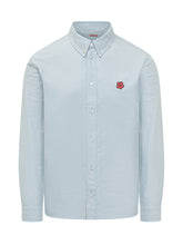 KENZO - Boke Flower Cotton Shirt - Blue - LIDIASHOPPING® - Official Website