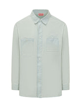 KENZO - Shirt with Patch Pockets - Blue - LIDIASHOPPING® - Official Website