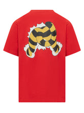 KENZO - T-shirt Oversize con Stampa Tigre - Rosso - LIDIASHOPPING® - Official Website