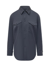 KENZO - Overshirt con Tasche Applicate e Bottoni - Blu - LIDIASHOPPING® - Official Website