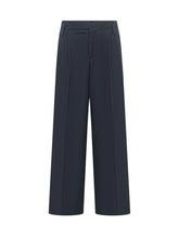 KENZO - Wide Leg Pants with Front Pleat - Blue - LIDIASHOPPING® - Official Website