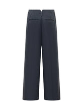KENZO - Wide Leg Pants with Front Pleat - Blue - LIDIASHOPPING® - Official Website