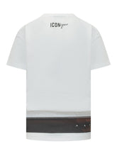 DSQUARED2 - T-shirt with Belt Print - White - LIDIASHOPPING® - Official Website