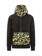 BAPE - Felpa ABC Camo Shark con Cappuccio e Zip - Nero - LIDIASHOPPING® - Official Website