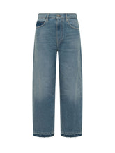 PINKO - Jeans a Gamba Ampia con Fondo Sfrangiato - Blu - LIDIASHOPPING® - Official Website