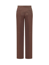 PINKO - Straight-Leg Linen Trousers - Brown - LIDIASHOPPING® - Official Website