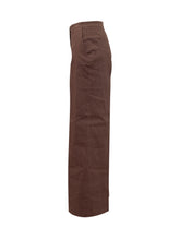 PINKO - Straight-Leg Linen Trousers - Brown - LIDIASHOPPING® - Official Website
