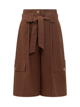 PINKO - Patricia Bermuda with Belt and Cargo Pockets - Brown - LIDIASHOPPING® - Official Website