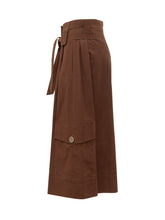 PINKO - Patricia Bermuda with Belt and Cargo Pockets - Brown - LIDIASHOPPING® - Official Website