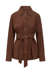 PINKO - Cheryl Overshirt with Belt - Brown - LIDIASHOPPING® - Official Website
