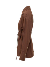 PINKO - Cheryl Overshirt with Belt - Brown - LIDIASHOPPING® - Official Website