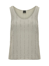 PINKO - Top Senza Maniche con Applicazioni - Verde - LIDIASHOPPING® - Official Website