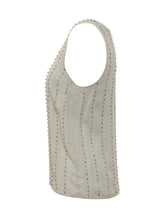 PINKO - Top Senza Maniche con Applicazioni - Verde - LIDIASHOPPING® - Official Website