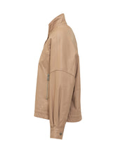 PINKO - Bailee Blouson with High Neck and Zip - Brown - LIDIASHOPPING® - Official Website