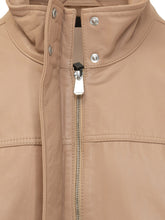 PINKO - Bailee Blouson with High Neck and Zip - Brown - LIDIASHOPPING® - Official Website