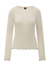 PINKO - Ribbed Crepe Knit Top - White - LIDIASHOPPING® - Official Website
