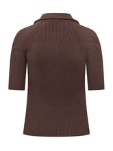 PINKO - Polo a Coste con Bottoni - Marrone - LIDIASHOPPING® - Official Website