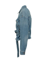 PINKO - Giacca in Denim con Cintura - Blu - LIDIASHOPPING® - Official Website