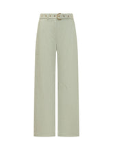 PINKO - Pantalone Dritto con Cintura - Verde - LIDIASHOPPING® - Official Website